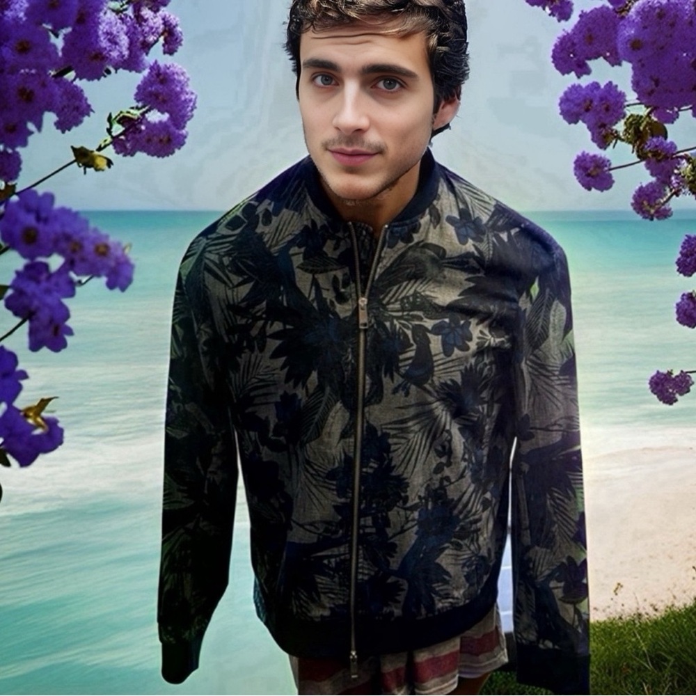 Armani Exchange floral bomber jacket - hardly worn at all - excellent condition